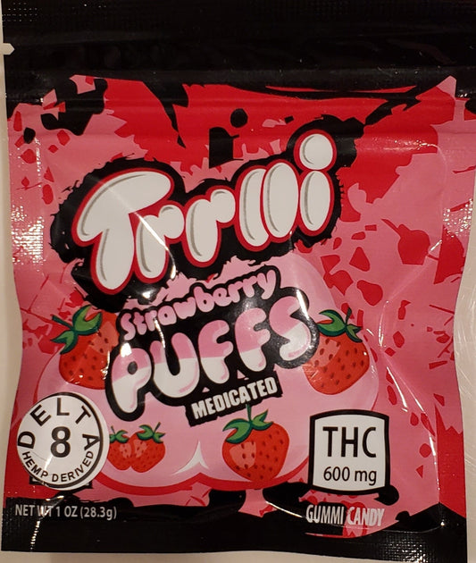 Delta 8 THC Trrlli Strawberry Puffs Medicated